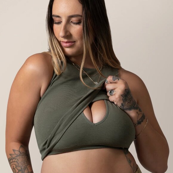 Kindred Bravely Sublime Bamboo Maternity & Nursing Longline Bra Top - Picture 3 of 7